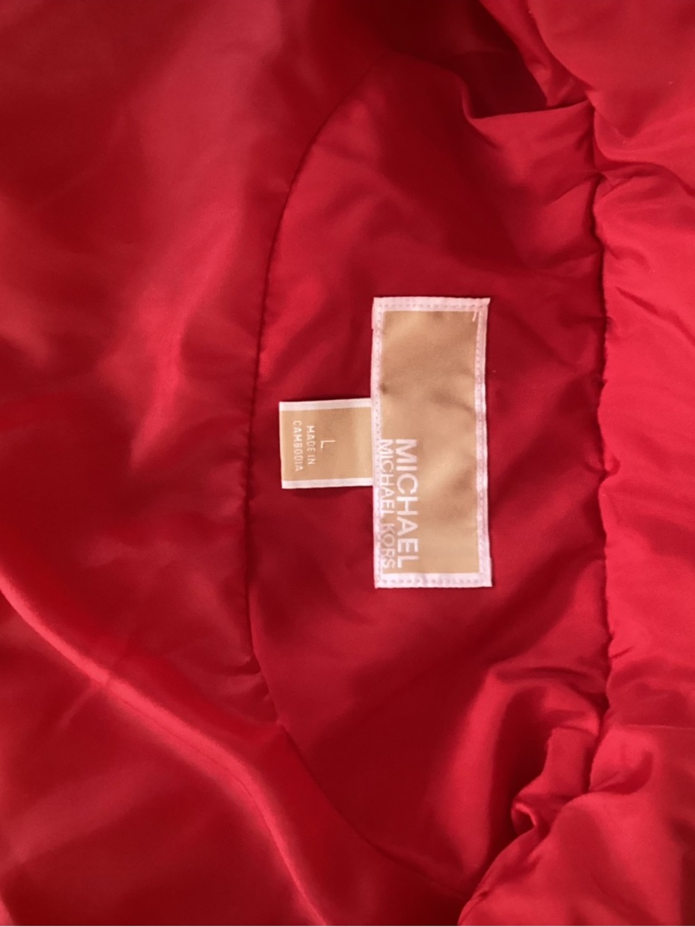 MICHAEL Michael Kors Red Quilted Puffer
